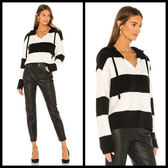 💕ATM💕 Chenille Bold Stripe Hoodie Sweatshirt - Picture 5 of 16